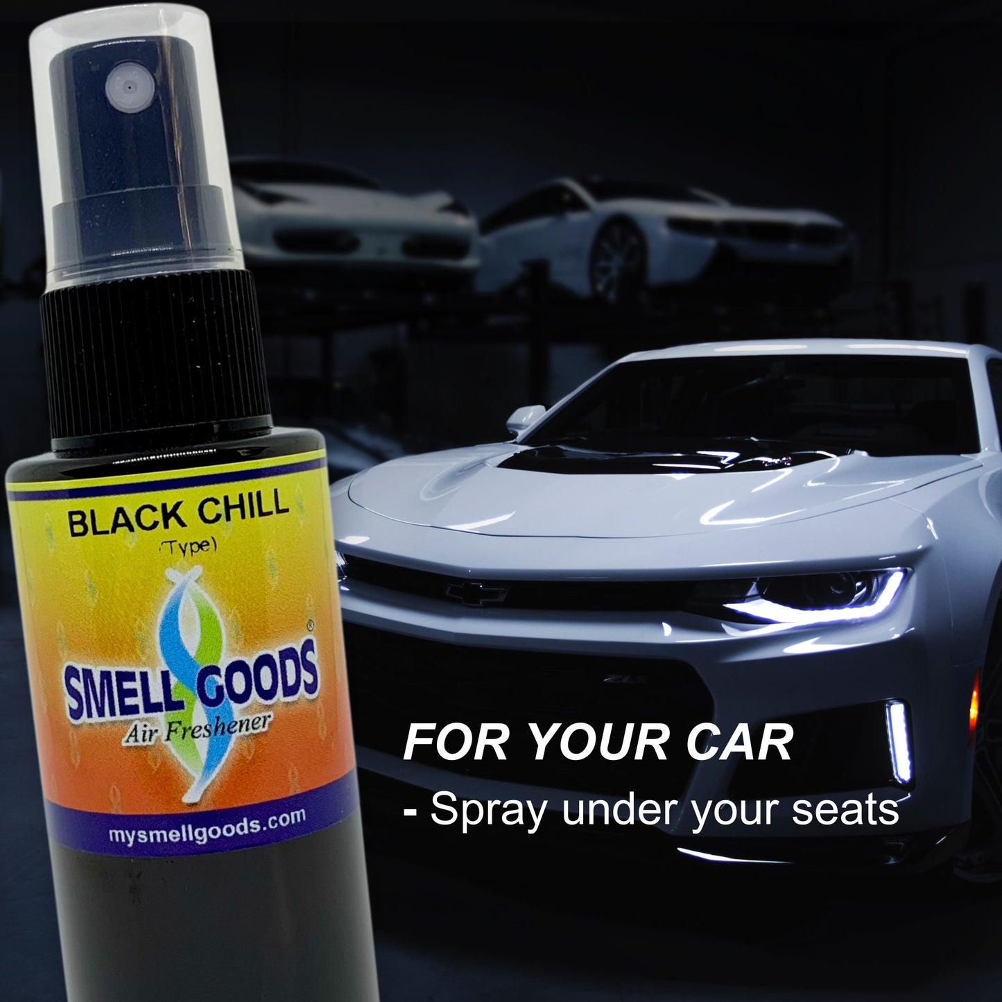 Black Chill (Type) Air Freshener by Smell Goods can be used in your car.