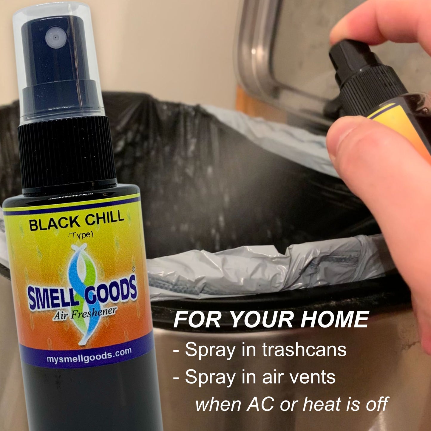 Black Chill (Type) Air Freshener by Smell Goods can be used in your home.