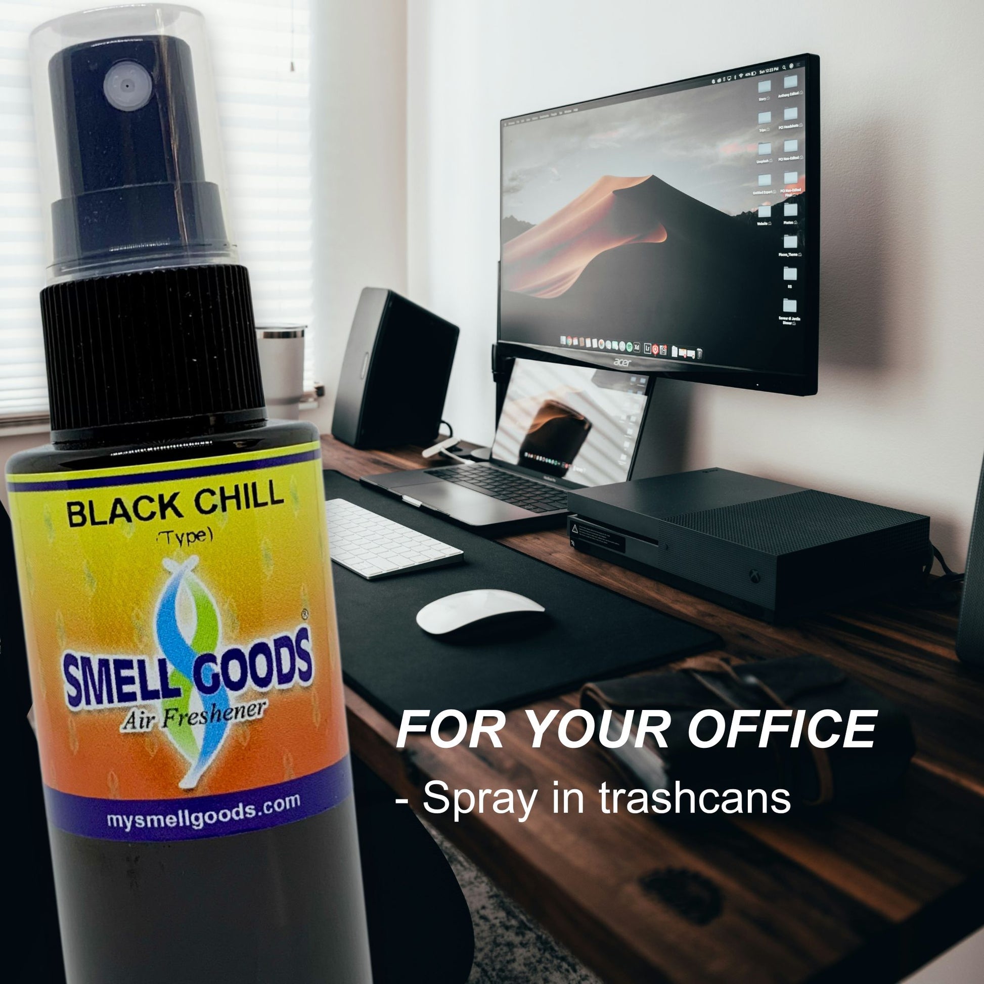 Black Chill (Type) Air Freshener by Smell Goods can be used in your office.